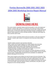 Pontiac Bonneville 2000 2001 2002 2003 2004 2005 Workshop Service Repair Manual.pdf