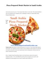 Pizza Prepared Meals Market in Saudi Arabia.doc