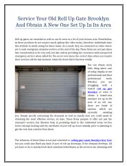 Service Your Old Roll Up Gate Brooklyn And Obtain A New One Set Up In Its Area 17.doc