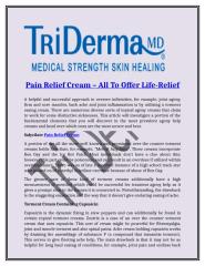 Pain Relief Cream – All To Offer Life-Relief.doc