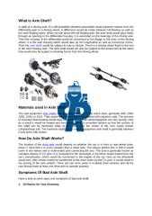Axle Shaft & Parts.docx